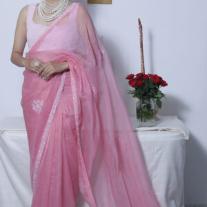 Gulabi Noor Pink Silk Organza