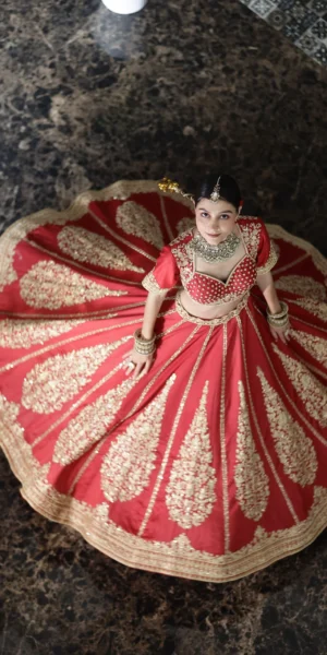 Aarohi red bridal lehenga