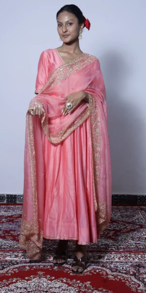 Ragini pink chanderni Anarkali